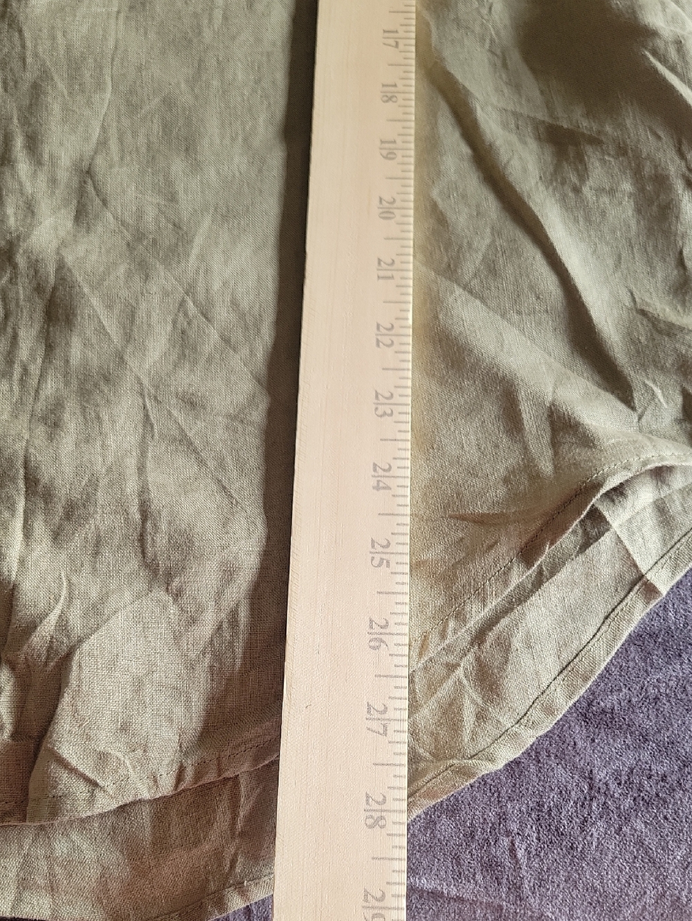 Quince Womens 100% European Linen Long Sleeve Shirt Olive Green Size Large - Picture 9 of 9